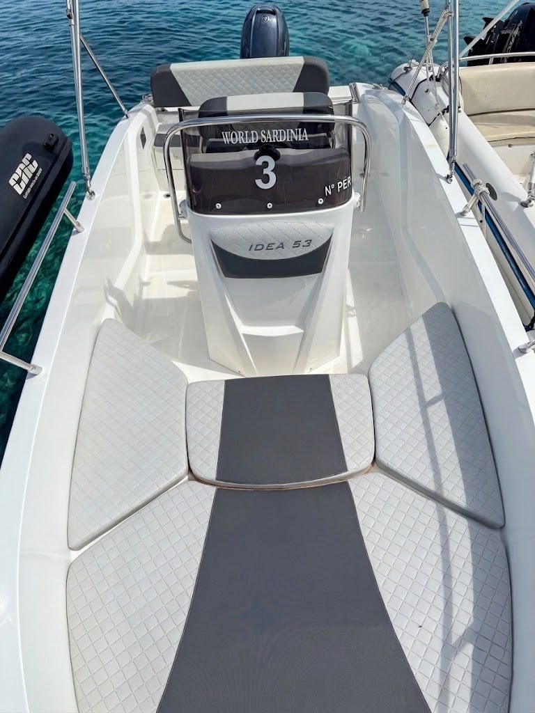 Dettaglio del pozzetto della barca Idea 53 per noleggio ad Alghero